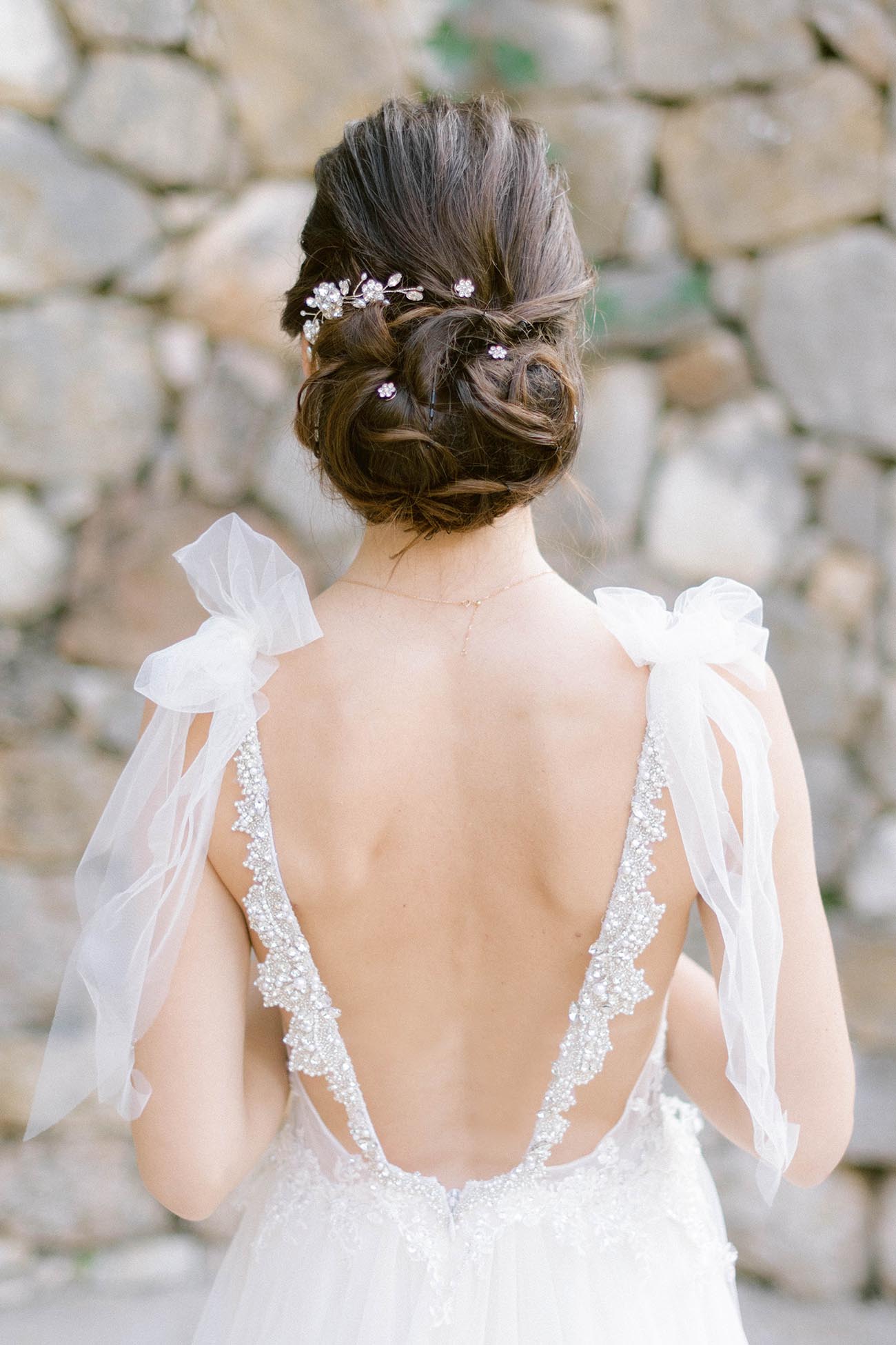 detail de la robe de mariage